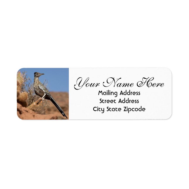 Desert Roadrunner Adresse de retour (Devant)