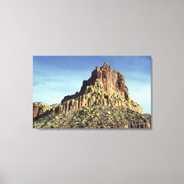Desert Rock Mountain Peak Landscape Photo Canvas Print (Front)