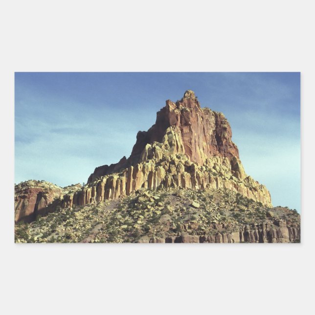 Desert Rock Mountain Peak Landscape Photo Sticker (Front)