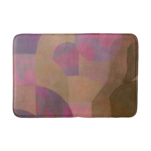 Desert Rose Arches – Warm Abstract Geometry Bath Mat (Front)