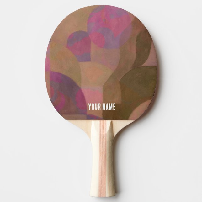 Desert Rose Arches – Warm Abstract Geometry Ping Pong Paddle (Front)