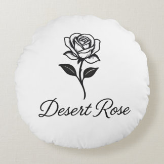 Desert Rose Round Pillow