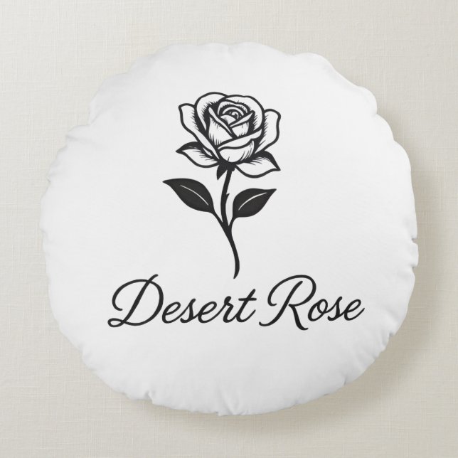 Desert Rose Round Pillow (Front)