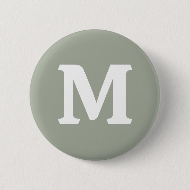 Desert Sage Solid Colour 2 Inch Round Button (Front)
