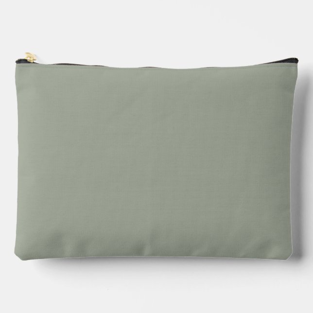 Desert Sage Solid Colour Accessory Pouch (Front)