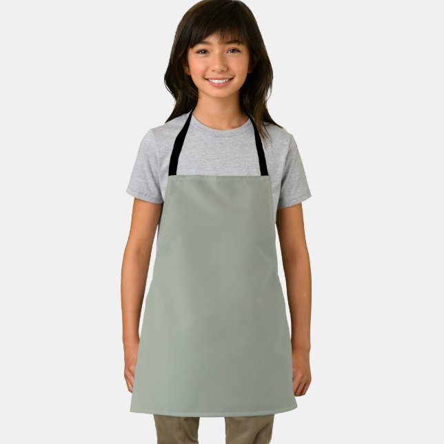 Desert Sage Solid Colour Apron (Insitu)