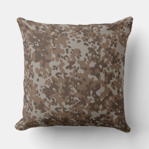 Desert Sand Camo Pattern Throw Pillow