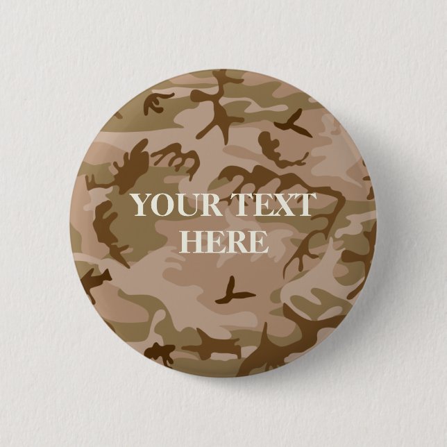 Desert Sand Camouflage Button (Front)