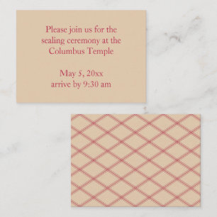 Desert Sand Diamonds Temple Sealing Invitation
