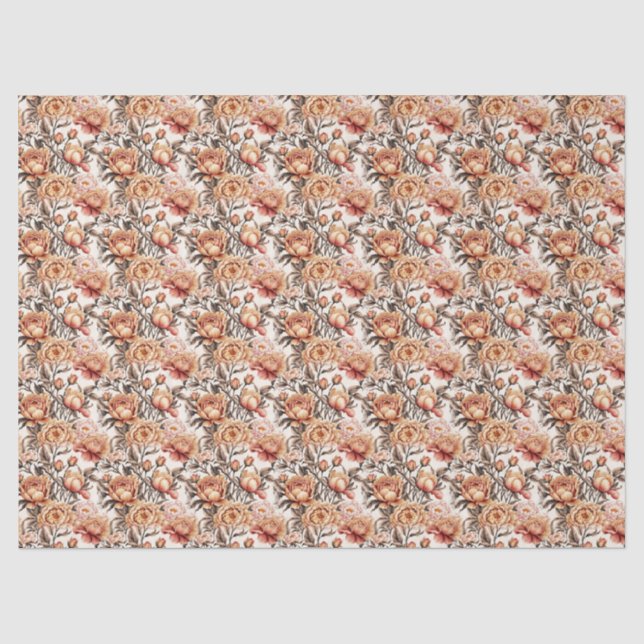 Desert Sand Floral Tissue Paper (Front)