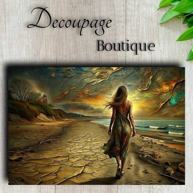 Desert Sands & Sea Mystical Journey Decoupage Tissue Paper (Desert Sand and Mystical Journey Decoupage Tissue Paper)