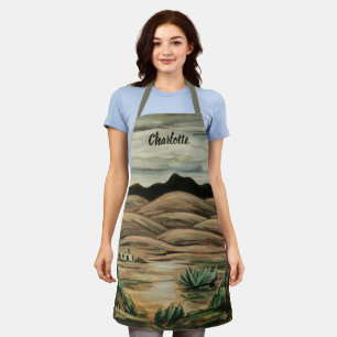 Desert Scene by Marsden Hartley, Vintage Fine Art Apron