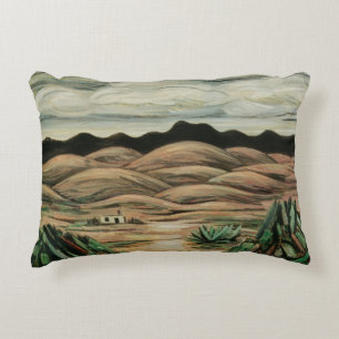 Desert Scene by Marsden Hartley, Vintage Fine Art Decorative Pillow