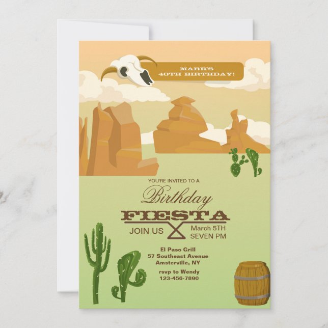 Desert Scene Invitation (Front)