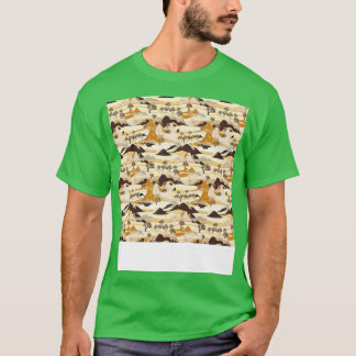 Desert Seamless Pattern Sand Dune Sahara Quicksand T-Shirt