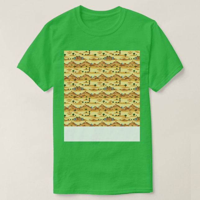 Desert Seamless Pattern Sand Dune Sahara Quicksand T-Shirt (Design Front)