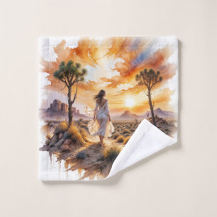 Desert Serenity: Mystical Journey Through the Sand Wash Cloth