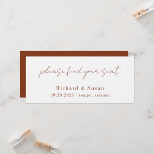 Desert Sienna Modern Minimalist Wedding  Invitation