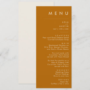 Désert simple   Burange Orange Mariage Menu Dîner