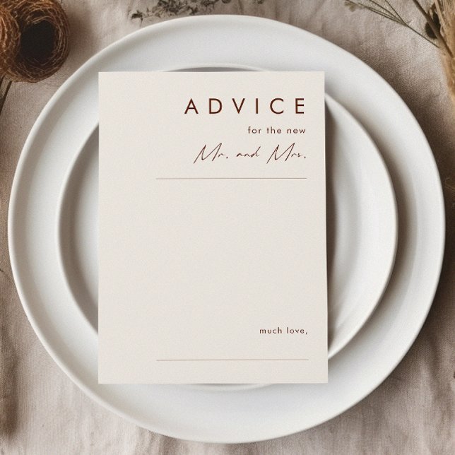 Désert simple | Carte conseil Mariage blanc nature (Créateur téléchargé)