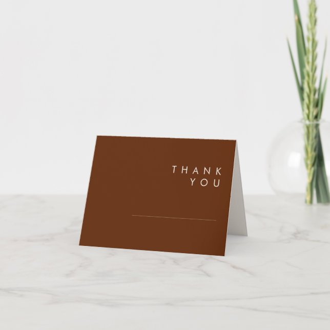 Désert simple | Carte de remerciements de cannelle (Devant)