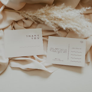 Désert simple   Carte postale Merci Mariage nature