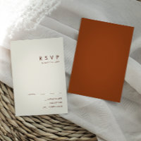 Désert simple | Carte RSVP en terre cuite