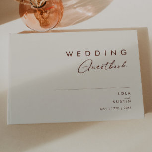 Désert simple   Livre d'invité Mariage blanc natur