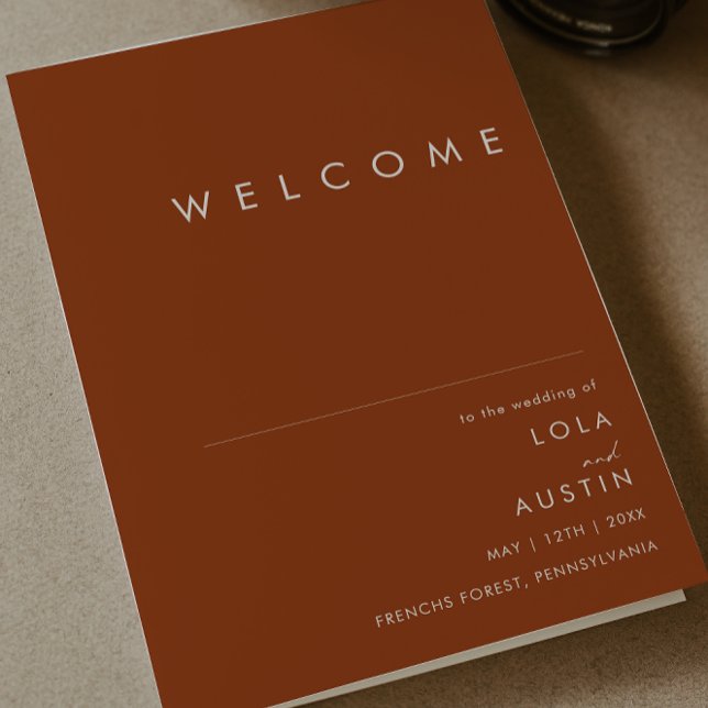 Désert simple | Programme de mariage plié en terre (Créateur téléchargé)