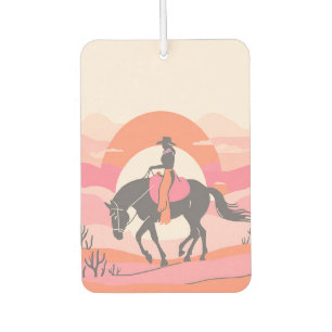 Desert Skies with Cowgirl Riding her Horse Air Freshener