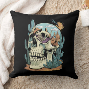 Desert Skull – Skeleton Siesta Throw Pillow