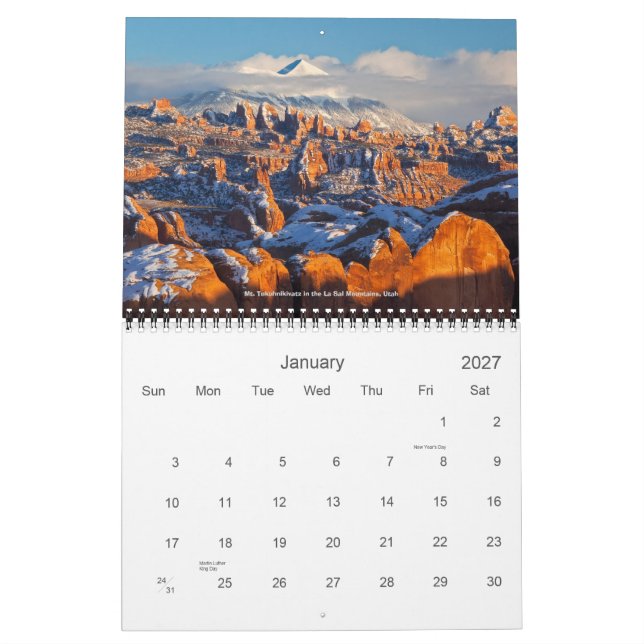 Desert Southwest 2011 Scenic Calendar (Jan 2027)