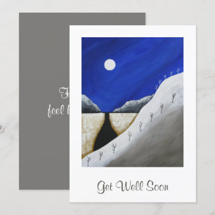 Desert Southwest Cactus Get Well Soon Typography Holiday Card