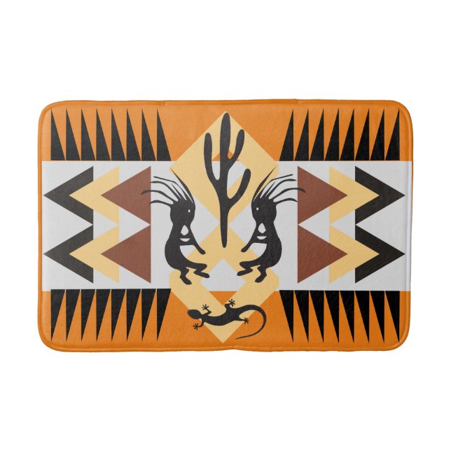 Desert Southwest Kokopellis Bath Mat (Front)