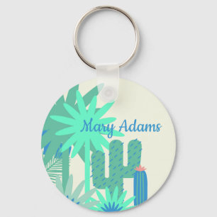 Desert Southwest Personalized Key Chain Aqua Blue