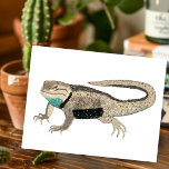 Desert Spiny Lizard Reptile Animals Nature Art Postcard<br><div class="desc">Send a message to a friend or family member with this cute lizard.  You can customize it and add text too. Check my shop for lots more matching items and other designs!</div>