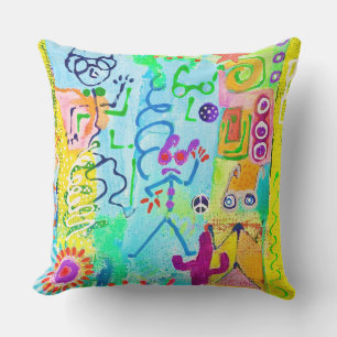 Desert Stick Zombies 20 x 20 Outdoor Throw Pillow