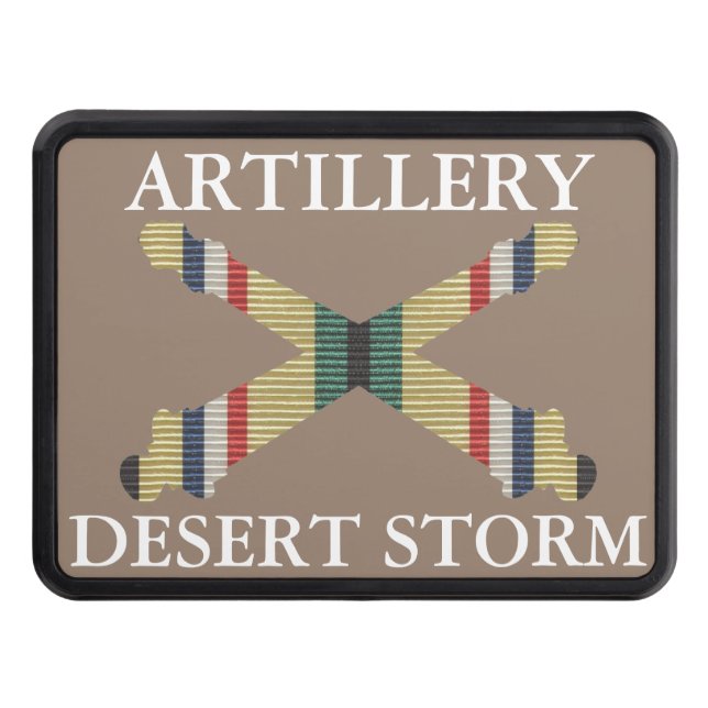 Desert Storm Artillery Crossed Cannon Hitch Cover (Front)