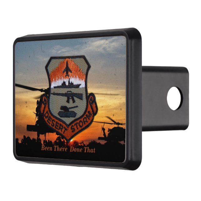 Desert Storm Gulf War Army Navy Air force Marines Trailer Hitch Cover (Left)