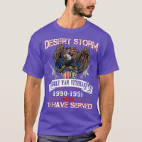 Desert Storm Veteran Pride Persian Gulf War Servic