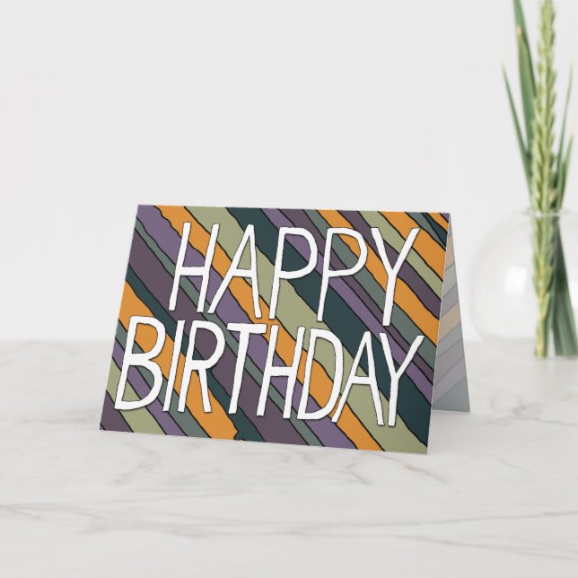 Desert Stripes Bonne Carte Anniversaire (Devant)