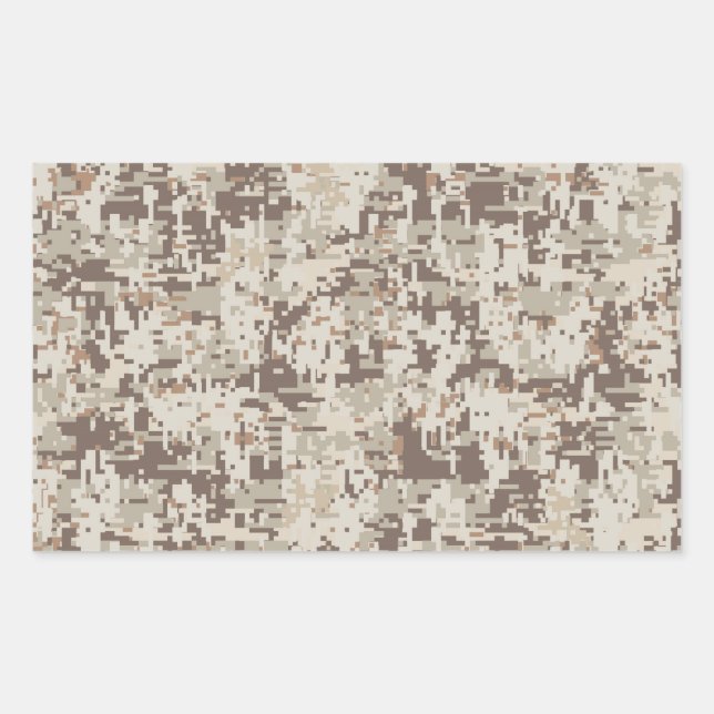 Desert Style Digital Camouflage Beige Decor Sticker (Front)