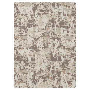Desert Style Digital Camouflage Decor Clipboard