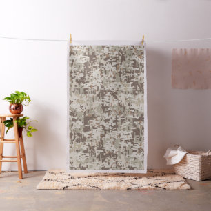 Desert Style Digital Camouflage Pixels Decor Fabric
