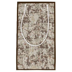 Desert Style Digital Camouflage Pixels Decor Small Gift Bag