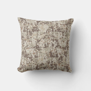 Desert Style Digital Camouflage Pixels Decor Throw Pillow