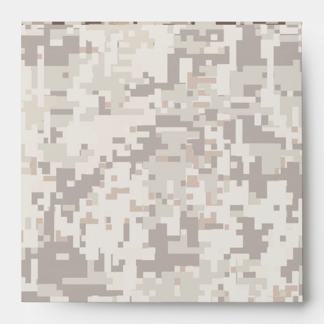 Desert Style Digital pixel beige Camouflage Envelopes (Front)