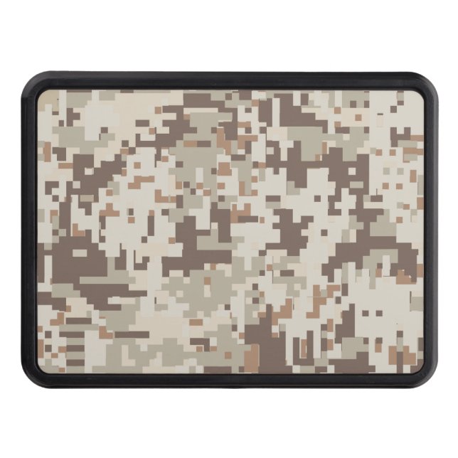 Desert Style Digital pixel beige Camouflage Trailer Hitch Cover (Front)