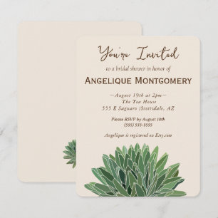 Desert Succulent Bridal Shower Invitation