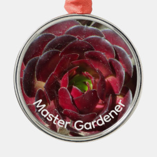 Desert Succulent Photo Master Gardener Christmas Metal Ornament